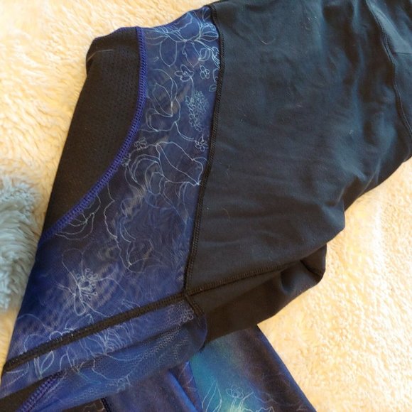 Calia Black with blue mesh cutouts leggings size medium - Picture 8 of 9